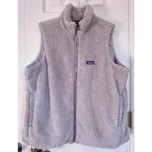 Womens Patagonia Light Gray Polar Fleece Vest in XL - GREAT shape!